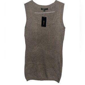 4144. BCBGMAXAZRIA Angora/wool blend sleeveless knit top in Earth Sz S NWT $140